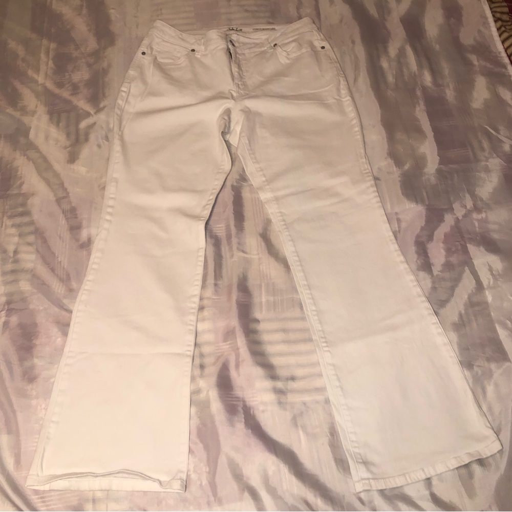 Style & Co. White Curvy Bootleg Jeans